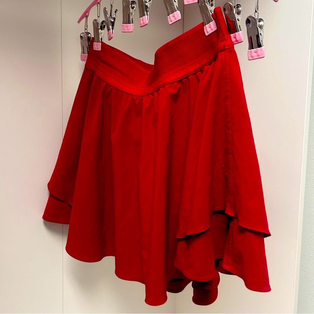 COURT RIVAL SKIRT - RED (size: 6 - Long)